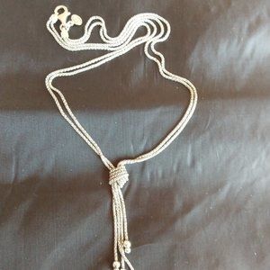 Silpada Forget Me Not Lariat Bead Knot Tie Necklace N1497